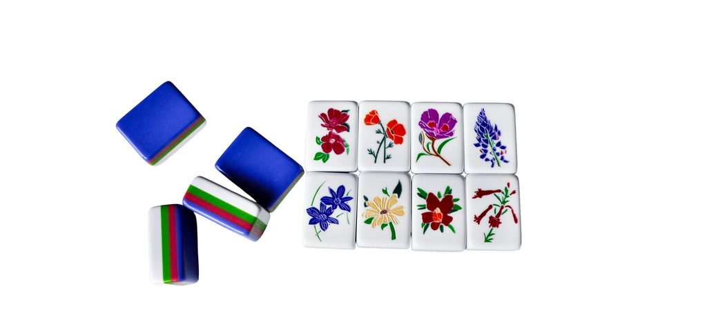 California native wildflowers La Jolla Tiles coastal mahjong set native flowers Ivey Lee Mahjong 